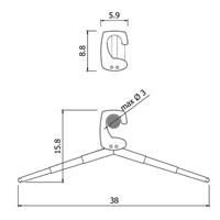 Hanger Gruccia portabiti tascabile bianco 5